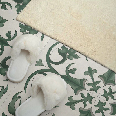 Vinyl wandpaneel Plantenmotief met bloemendetails