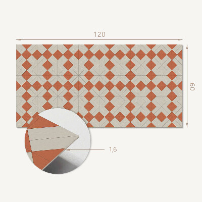 Zelfklevend wandpaneel Ruitvormig geometrisch raster