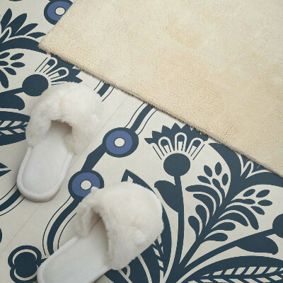 Vinyl wandpaneel Bloemenmotief met groene bladeren