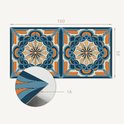 Wandpaneel pvc Bloemenmandala in harmonieuze cirkels