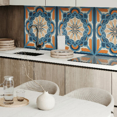 Wandpaneel pvc Bloemenmandala in harmonieuze cirkels