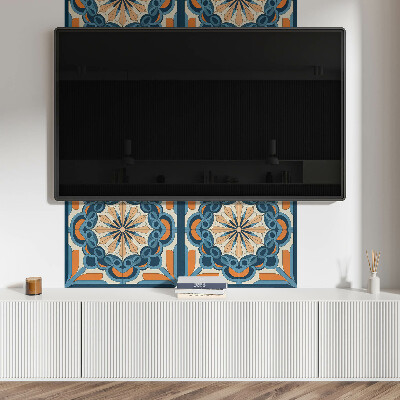 Wandpaneel pvc Bloemenmandala in harmonieuze cirkels