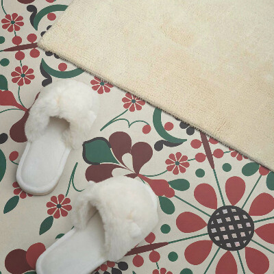 Vinyl wandpaneel Bloemenharmonie in een symmetrische stijl