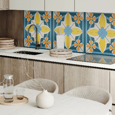 Zelfklevend wandpaneel Bloemengeometrie