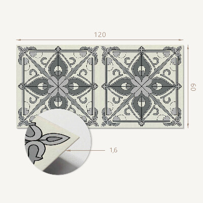 Wandpaneel pvc Bloemenpatroon in harmonieuze symmetrie