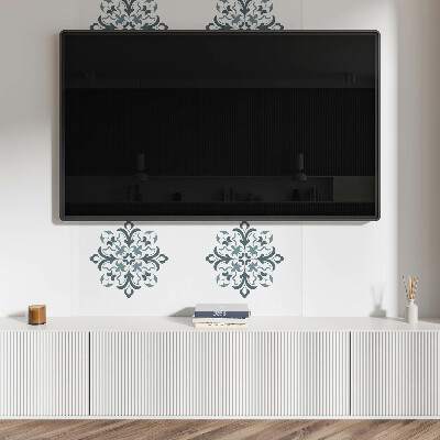 Zelfklevend wandpaneel Bloemmotief in harmonieuze symmetrie