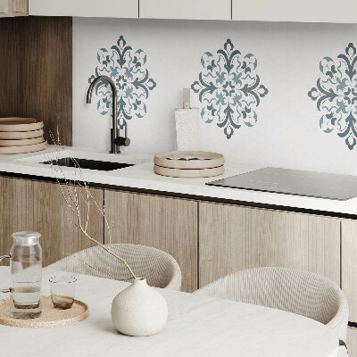 Zelfklevend wandpaneel Bloemmotief in harmonieuze symmetrie