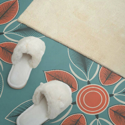 Vinyl wandpaneel Bloemenmotief met groene bladeren