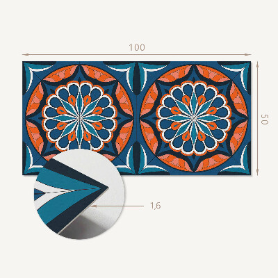 Wandpaneel pvc Mandala met een bladpatroon