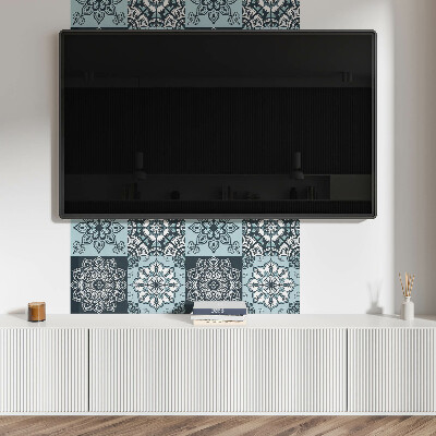 Vinyl wandpaneel Geruite mandala patronen