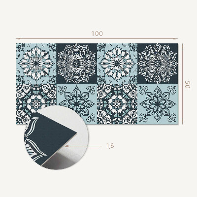 Vinyl wandpaneel Geruite mandala patronen