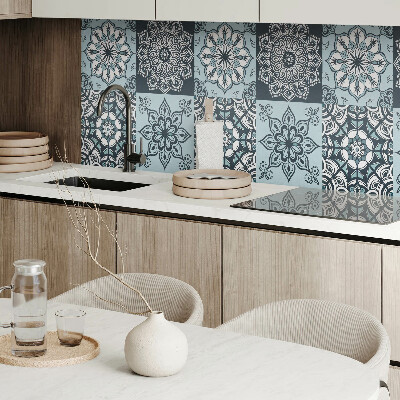 Vinyl wandpaneel Geruite mandala patronen