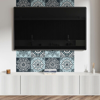 Vinyl wandpaneel Geruite mandala patronen