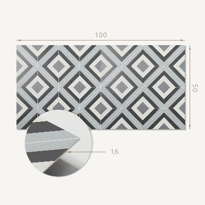 Wandpaneel pvc Ruitvormig geometrisch patroon