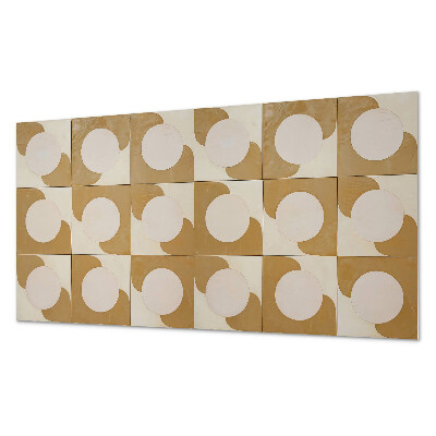 Wandpaneel pvc Patroon van geometrische cirkels en bogen