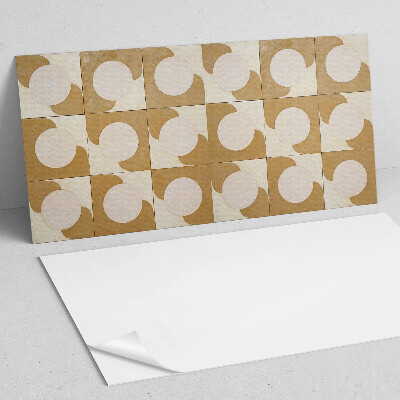 Wandpaneel pvc Patroon van geometrische cirkels en bogen