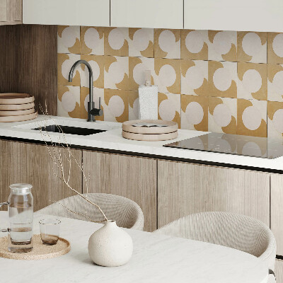 Wandpaneel pvc Patroon van geometrische cirkels en bogen