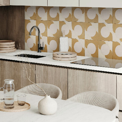 Wandpaneel pvc Patroon van geometrische cirkels en bogen