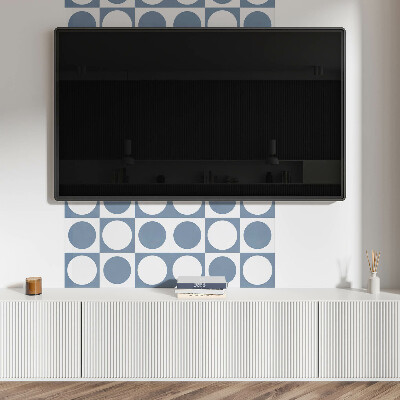 Zelfklevend wandpaneel Cirkelvormige patronen in een mesh-compositie