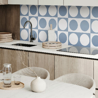 Zelfklevend wandpaneel Cirkelvormige patronen in een mesh-compositie