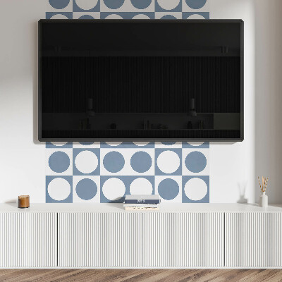 Zelfklevend wandpaneel Cirkelvormige patronen in een mesh-compositie