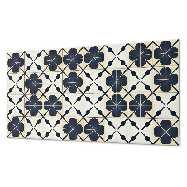 Vinyl wandpaneel Bloemenmotief op een effen achtergrond