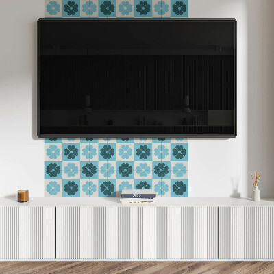 Wandpaneel pvc Geruit bloemenmotief