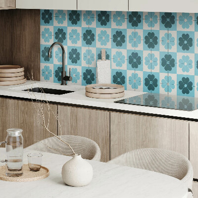 Wandpaneel pvc Geruit bloemenmotief