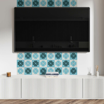 Wandpaneel pvc Geruit bloemenmotief