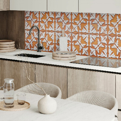 Zelfklevend wandpaneel Planteninspiraties op keramiek