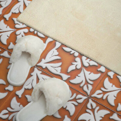 Zelfklevend wandpaneel Planteninspiraties op keramiek