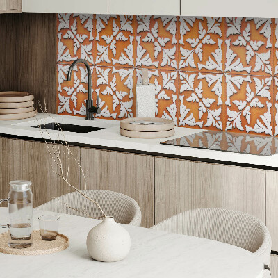 Zelfklevend wandpaneel Planteninspiraties op keramiek