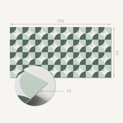 Zelfklevend wandpaneel Cirkels en vierkanten in geometrische stijl