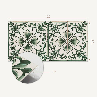 Vinyl wandpaneel Bladeren en hartenmotief