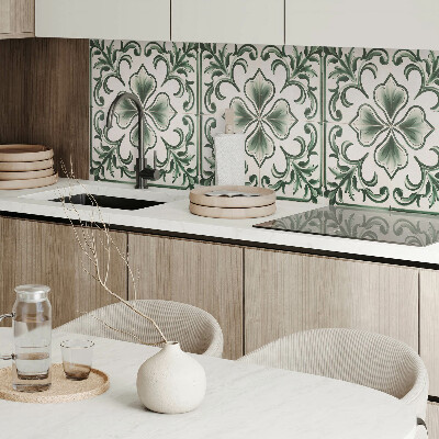 Vinyl wandpaneel Bladeren en hartenmotief