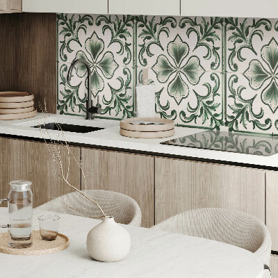 Vinyl wandpaneel Bladeren en hartenmotief