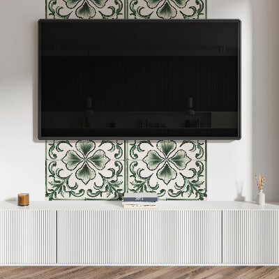 Vinyl wandpaneel Bladeren en hartenmotief