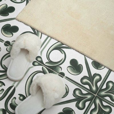 Zelfklevend wandpaneel Een plantenpatroon in de vorm van een tegel