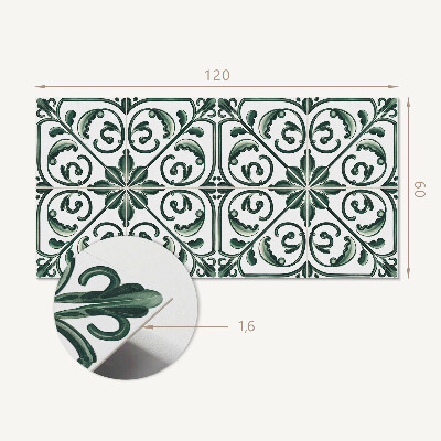 Vinyl wandpaneel Plantenmotieven met decoratieve details