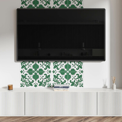 Wandpaneel pvc Een plantenmotief met decoratieve details