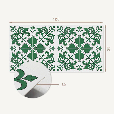 Wandpaneel pvc Een plantenmotief met decoratieve details