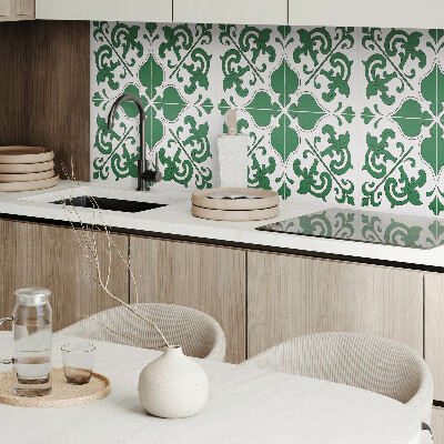 Wandpaneel pvc Een plantenmotief met decoratieve details