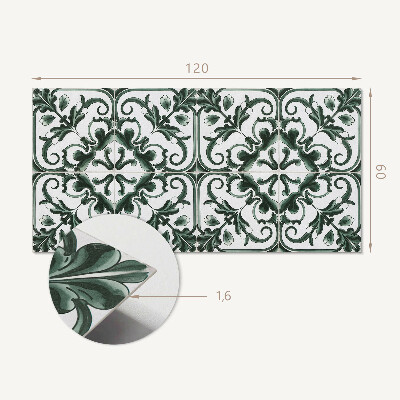 Zelfklevend wandpaneel Plantenvierkanten in geometrische stijl