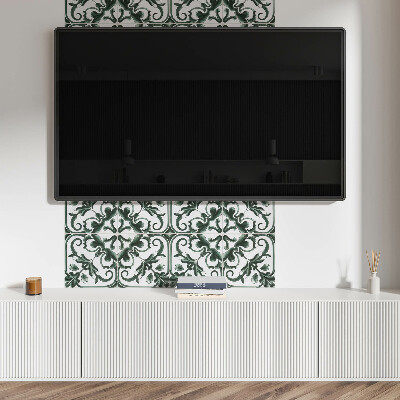 Zelfklevend wandpaneel Plantenvierkanten in geometrische stijl