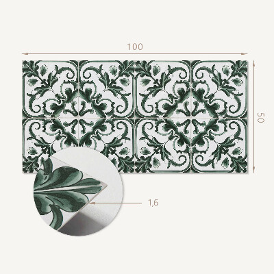 Zelfklevend wandpaneel Plantenvierkanten in geometrische stijl