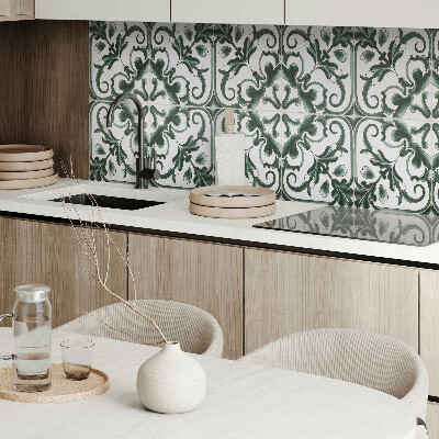 Zelfklevend wandpaneel Plantenvierkanten in geometrische stijl