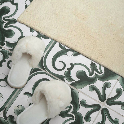 Zelfklevend wandpaneel Plantenvierkanten in geometrische stijl