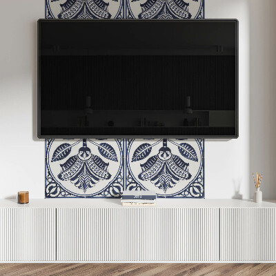Wandpaneel pvc Bloemmotief in keramische stijl