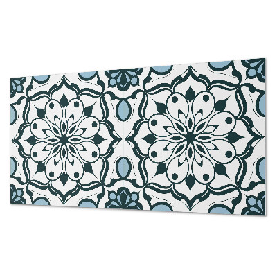 Wandpaneel pvc Bloemenmandala in de kleuren van de natuur