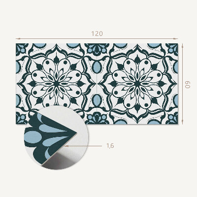 Wandpaneel pvc Bloemenmandala in de kleuren van de natuur